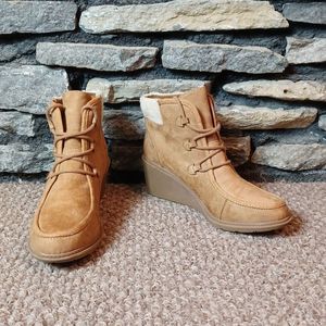 Majpaw womens wedge heel ankle booties sz 9.5